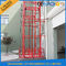 세륨 5.5m 가이드 레일 Checkered 강철 플레이트 플래트홈을 가진 수직 유압 엘리베이터 상승